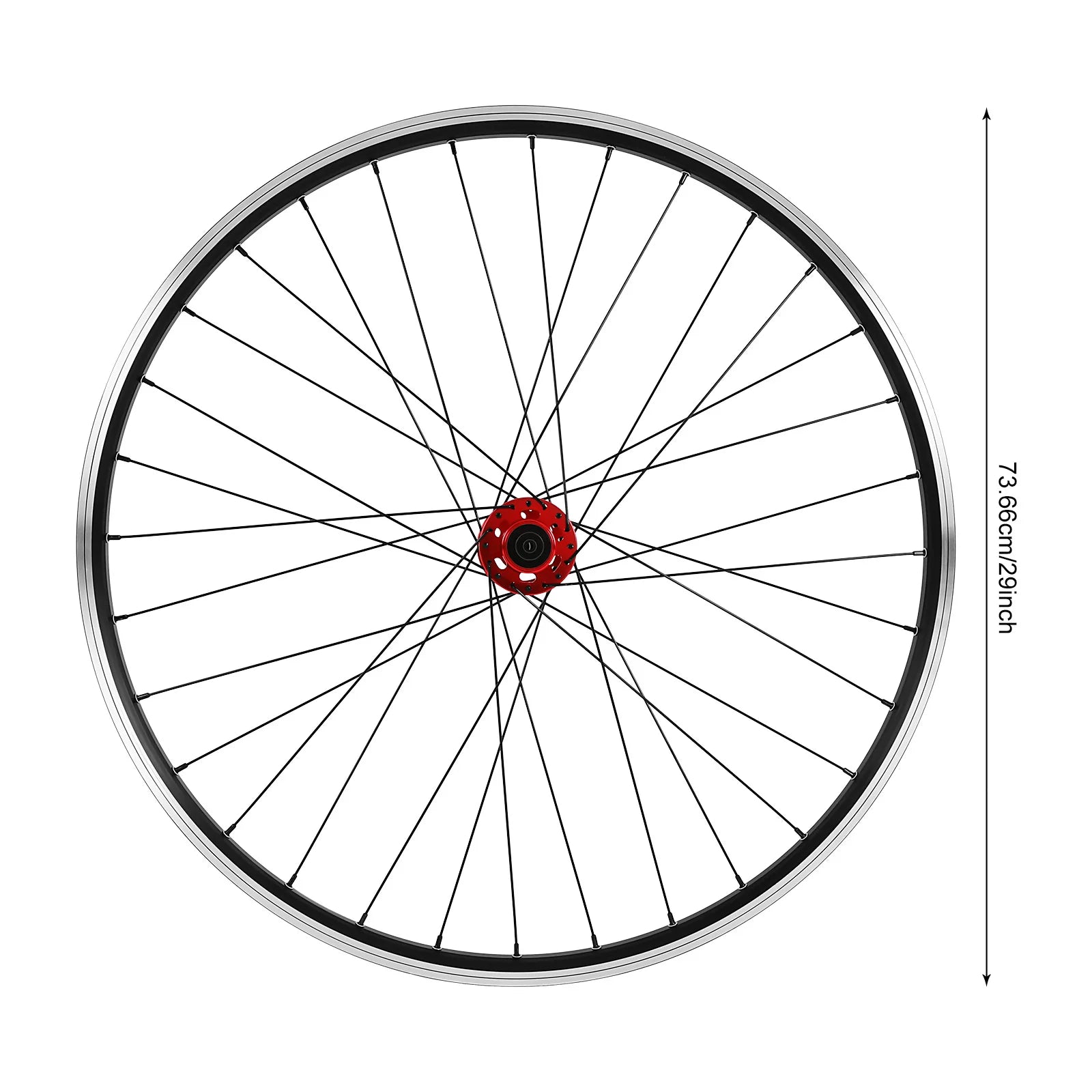 Mountain Bike Wheelset 29 Inch, Aluminum Alloy Rim Disc Brake MTB Wheelset, Quick Release Front Rear Wheels Black Bike Wheels