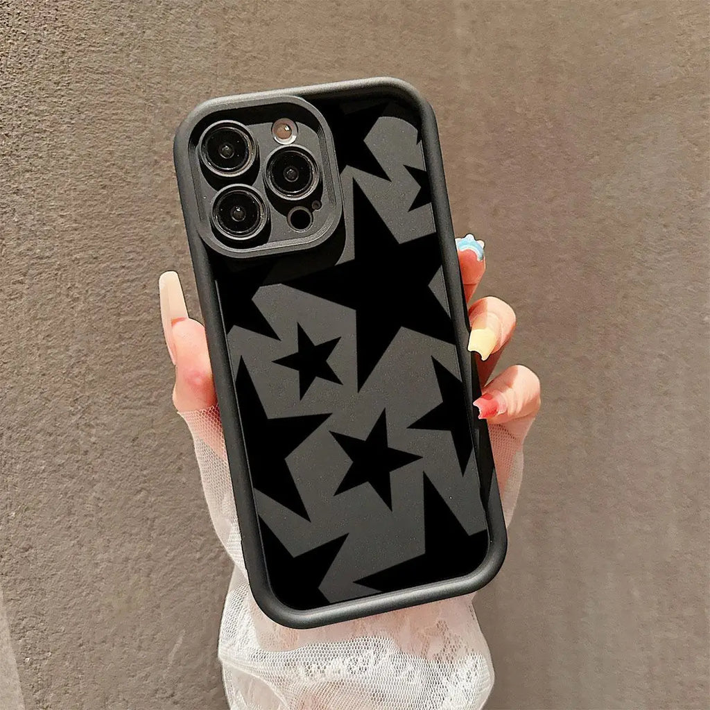 Star Pattern Phone Case, Full Body Shockproof Phone Protective Cover Compatible with IPhone 16 Pro Max 15 Pro 14Plus 13 12 11