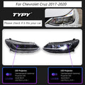 TYPY Car Lights For Chevrolet Cruz 2017-2020 Headlight LED Projetor head Lamp Daytime Running Light Automotive Accessories