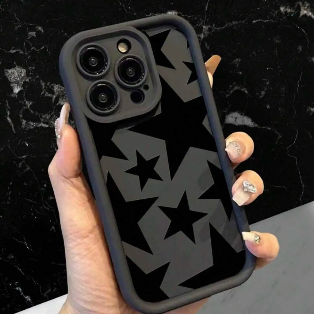 Star Pattern Phone Case, Full Body Shockproof Phone Protective Cover Compatible with IPhone 16 Pro Max 15 Pro 14Plus 13 12 11