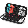 Black Hard Shell Carrying Case Bag and Shell Cover and Tempered Glass Protector For Nintendo Switch OLED Game Accessory