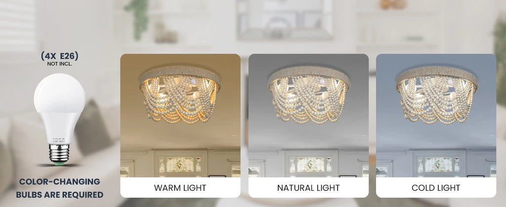 20" Boho Ceiling Fan with Light & Remote, 6-Speed/3 CCT/Bladeless/Quiet DC Motor/Low Profile, for Bedroom Living Room Hallway