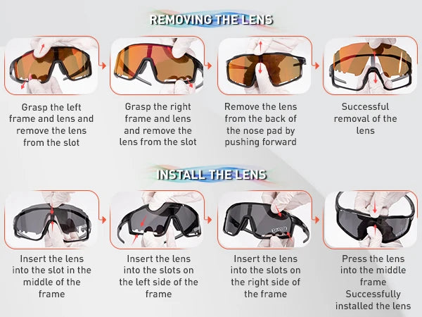 KAPVOE Polarized Cycling Glasses Men Women Mountain Bike Glasses MTB Riding TR90 Sport Sunglasses Running Bicycle Triathlon