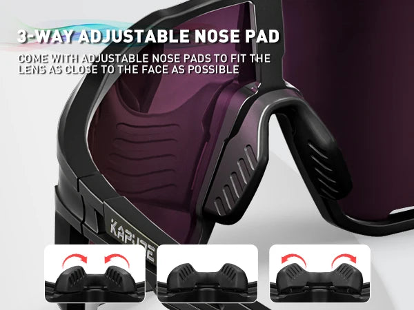 KAPVOE Polarized Cycling Glasses Men Women Mountain Bike Glasses MTB Riding TR90 Sport Sunglasses Running Bicycle Triathlon