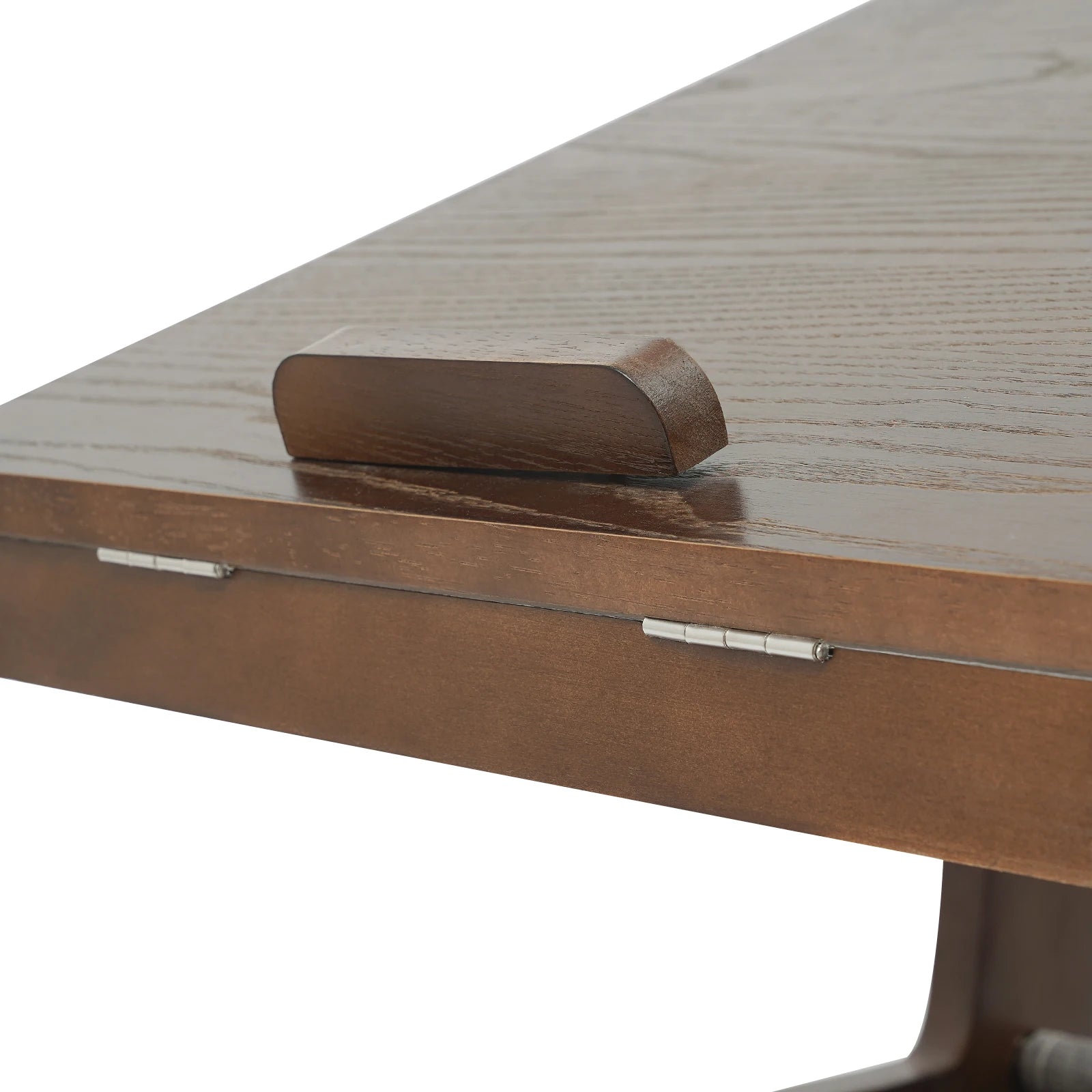 C-Shaped End Table with Wheels Wooden Couch Table Sofa Side Cabinet for Living Room Bedroom