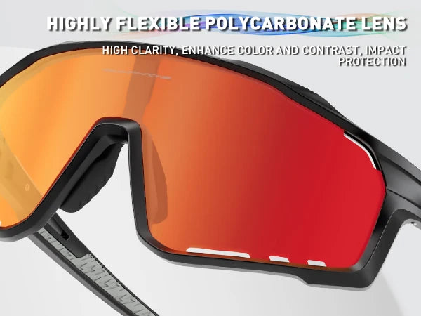 KAPVOE Polarized Cycling Glasses Men Women Mountain Bike Glasses MTB Riding TR90 Sport Sunglasses Running Bicycle Triathlon