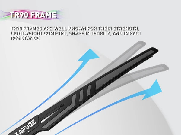 KAPVOE Polarized Cycling Glasses Men Women Mountain Bike Glasses MTB Riding TR90 Sport Sunglasses Running Bicycle Triathlon