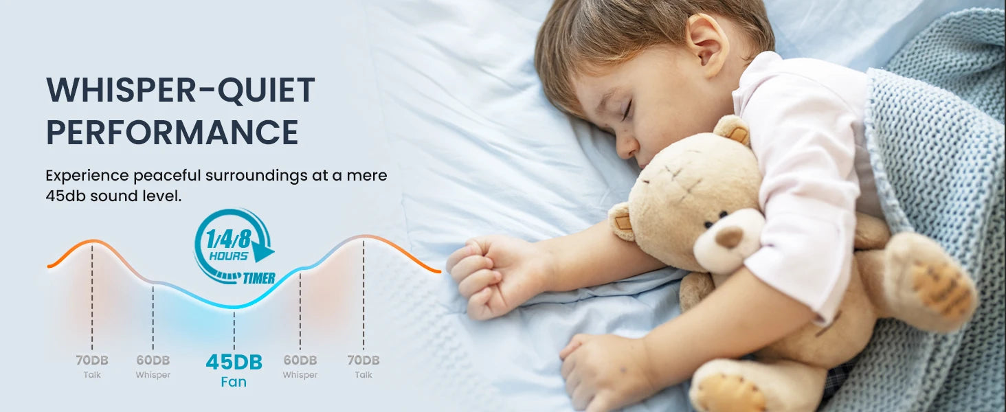 20" Boho Ceiling Fan with Light & Remote, 6-Speed/3 CCT/Bladeless/Quiet DC Motor/Low Profile, for Bedroom Living Room Hallway