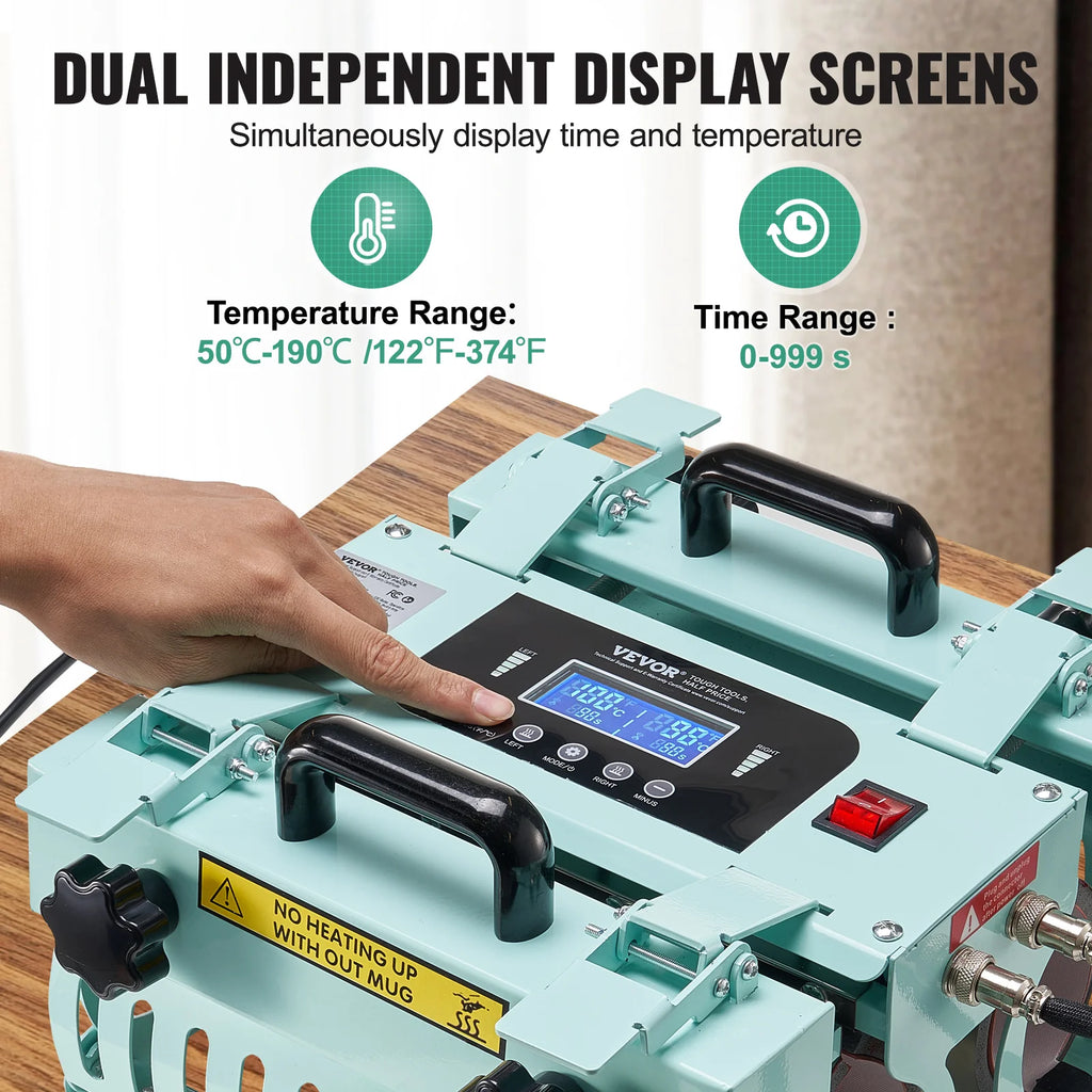 SucceBuy Tumbler Heat Press Machine 2 Station Heaters 11-30oz Mug Press Tumbler Press Sublimation Tumblers Cups and Mug 19.6lbs