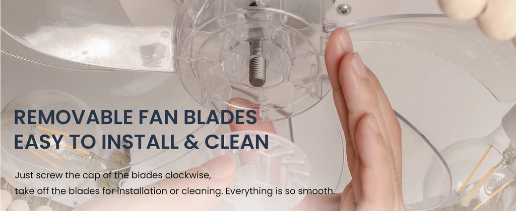 20" Boho Ceiling Fan with Light & Remote, 6-Speed/3 CCT/Bladeless/Quiet DC Motor/Low Profile, for Bedroom Living Room Hallway