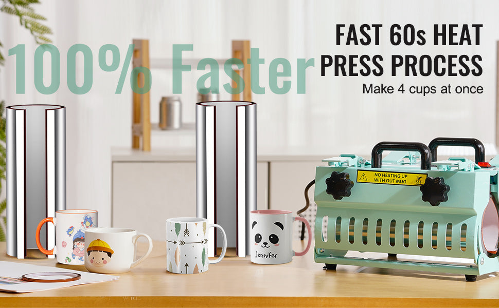 SucceBuy Tumbler Heat Press Machine 2 Station Heaters 11-30oz Mug Press Tumbler Press Sublimation Tumblers Cups and Mug 19.6lbs